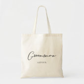 Tote Bag Mariage chic personnalisé minimaliste pour garçon (Devant)
