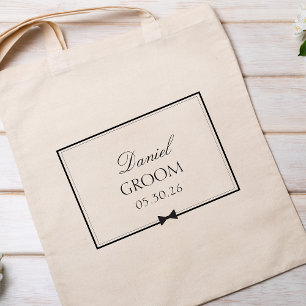 Tote Bag Mariage classique personnalisé Salle Bowtie simple