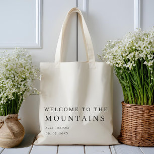 Tote Bag Mariage d'accueil moderne élégant du Colorado