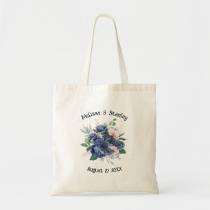 Tote Bag Mariage d'aquarelle bleu rustique Eucalyptus