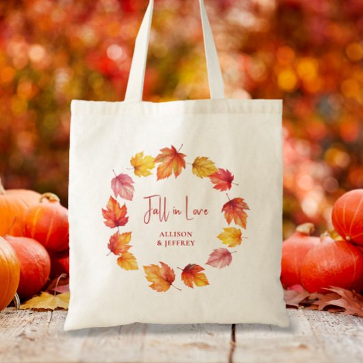 Tote Bag Mariage d'automne Bienvenue Chute d'amour