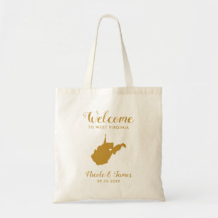 Tote Bag Mariage de bienvenue de la carte de Virginie-Occid