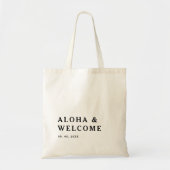 Tote Bag Mariage de bienvenue Elegant Hawaii moderne (Devant)