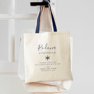 Tote Bag Mariage de Bridesmaid de la plage Starfish