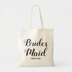 Tote Bag Mariage de calligraphie de Bridesmaid