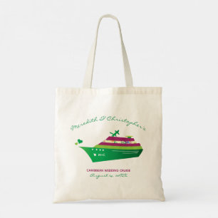 Tote Bag Mariage de croisière Green Ship Hearts