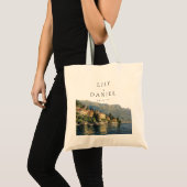 Tote Bag Mariage de destination à l'aquarelle du lac de Côm (Devant (produit))