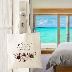 Tote Bag Mariage de destination floral Bourgogne Bienvenue