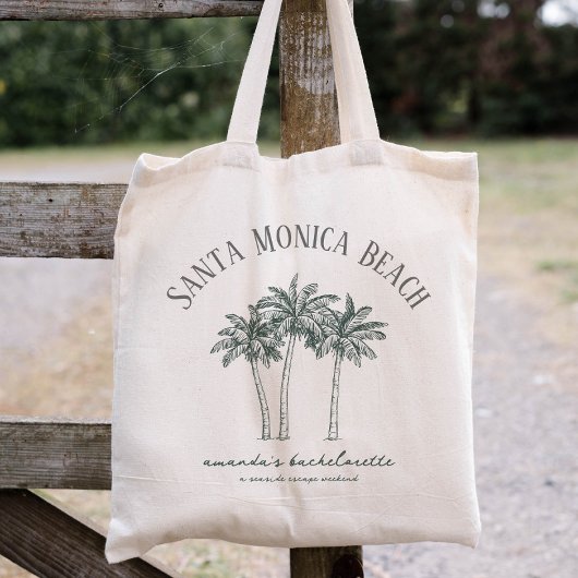 Tote Bag Mariage de destination Palm Tree coloré