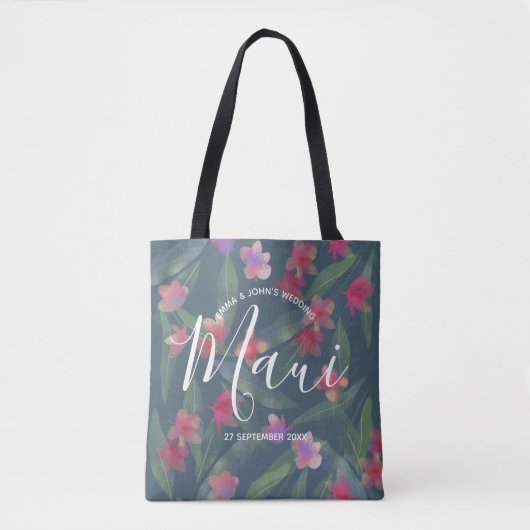 Tote Bag Mariage de destination tropicale (Devant)