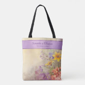 Tote Bag Mariage de Fleurs Sauvages Romantiques  (Dos)