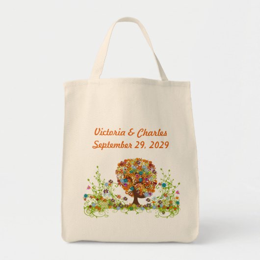 Tote Bag Mariage de la branche côté forêt enchantée (Devant)