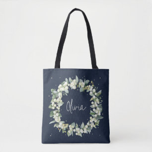 Tote Bag Mariage de la marine personnalisée Snowberry+Eucal