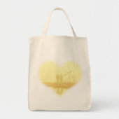 Tote Bag Mariage de la plage de Coeur Jaune (Devant)