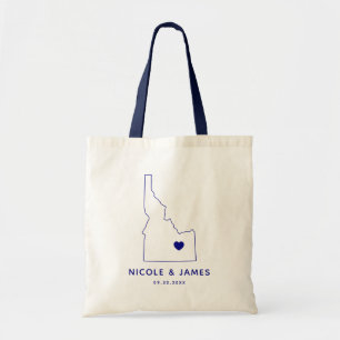 Tote Bag Mariage de l'Idaho Welcome Bag Fourre-tout, Marine