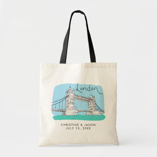 Tote Bag Mariage de Londres Bienvenue (Devant)