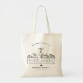 Tote Bag Mariage de Rio de Janeiro | Skyline stylisée (Devant)