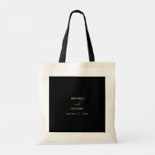 Tote Bag Mariage de script de signature de calligraphie noi (Dos)