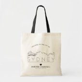 Tote Bag Mariage de Sydney Australie | Ligne Skyline Déco S (Devant)