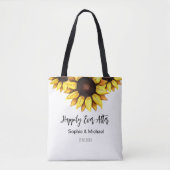 Tote Bag Mariage de tournesol heureux après (Devant)