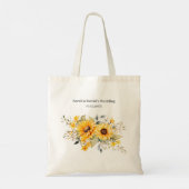 Tote Bag Mariage de tournesol rustique (Dos)