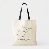 Tote Bag Mariage de Virginie-Occidentale Welcome Bag Fourre (Devant)