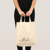 Tote Bag mariage d'écriture moderne Mariée (Devant (produit))