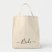 Tote Bag mariage d'écriture moderne Mariée (Devant)