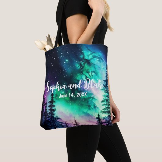 Tote Bag Mariage des feux célestes du Nord (De près)