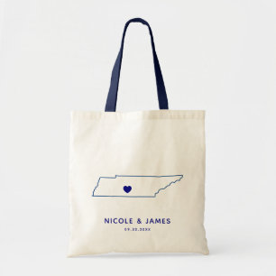 Tote Bag Mariage du Tennessee Welcome Bag Map Fourre-tout, 