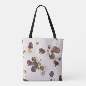 Tote Bag Mariage Élégant de Style Toile Florale de Roses Be (Dos)