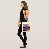 Tote Bag mariage élégant groupes violet et noir mariage (Devant (modèle))