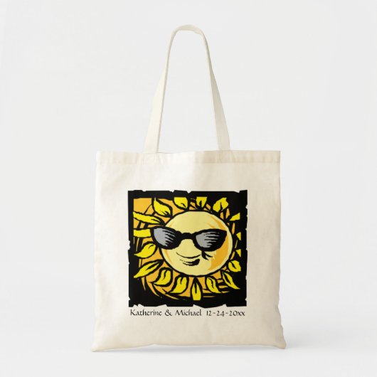 Tote Bag Mariage fait sur commande de Sun de hanche de (Devant)