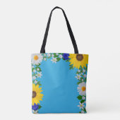 Tote Bag Mariage Floral bleu ciel d'été (Dos)