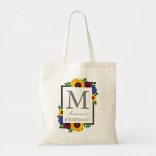 Tote Bag Mariage Floral Rose Tournesol