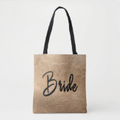 Tote Bag Mariage friable de texture de feuille d'or (Devant)