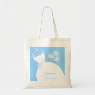 Tote Bag Mariage Gown Blue 'Bride and Groom'