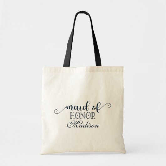 Tote Bag Mariage lettre de la Marine Maid of Honor (Devant)