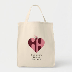 Tote Bag Mariage Luxueux Romantique Monogramme HH