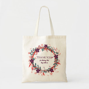 Tote Bag MARIAGE MERCI Hospitality Floral Personnalisé