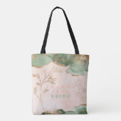 Tote Bag Mariage moderne abstrait Mousse dorée Eucalyptus S (Dos)
