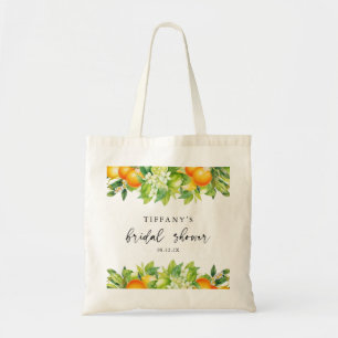 Tote Bag Mariage Moderne Citron Orange d'Été Citrus