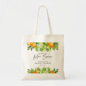 Tote Bag Mariage Moderne d'Été Oranges Citron Citrus (Devant)