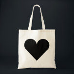 Tote Bag Mariage noir de coeur<br><div class="desc">C'est beau sac fourre-tout pour des amants avec l'image du coeur noir pour occasion juste mariée et n'importe quelle autre. Même il peut être customisé avec votre nom ou logo.</div>
