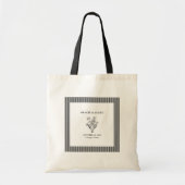Tote Bag Mariage noir et blanc élégant (Devant)