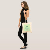 Tote Bag Mariage pastel aquarelle bleu vert nom da (Devant (modèle))
