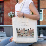 Tote Bag Mariage paysager du canal néerlandais d'Amsterdam<br><div class="desc">Amsterdam Dutch Canal Watercolor Landscape Collection de thèmes.- c'est un script élégant aquarelle Illustration de maisons de canal, vélos, paysage hollandais Amsterdam, parfait pour votre destination hollandaise mariage & fêtes. Il est très facile de customiser, avec vos données personnelles. Si vous avez besoin d'un autre produit correspondant ou de la...</div>