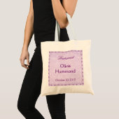 Tote Bag Mariage pourpre NOMMÉ FAIT SUR COMMANDE de (Devant (produit))