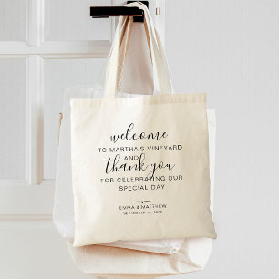 Tote Bag Mariage Remerciements de Bienvenue Destination