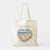 Tote Bag Mariage sur la plage bleue (Dos)